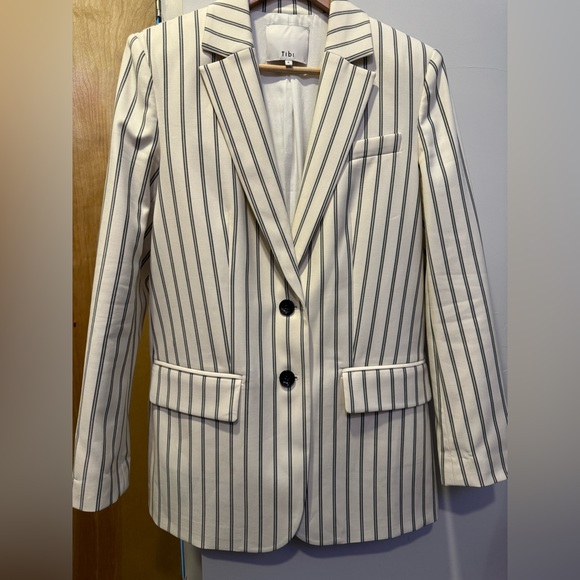 Tibi Levi Pinstripe Blazer - Picture 2 of 5